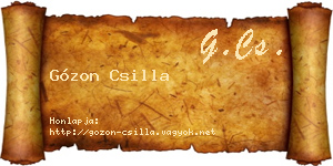 Gózon Csilla névjegykártya